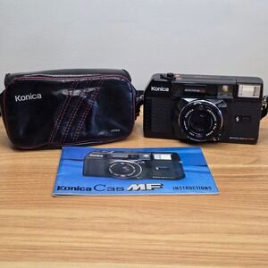 Konica C35MF Auto Focus 35mm Film Camera Hexanon 38mm F2.8 Japan Untested